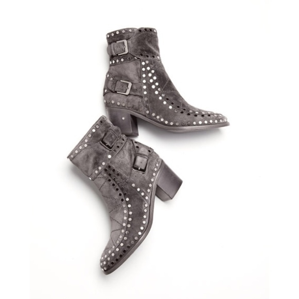 Laurence Dacade Gatsby Studded Ankle Boots Gray